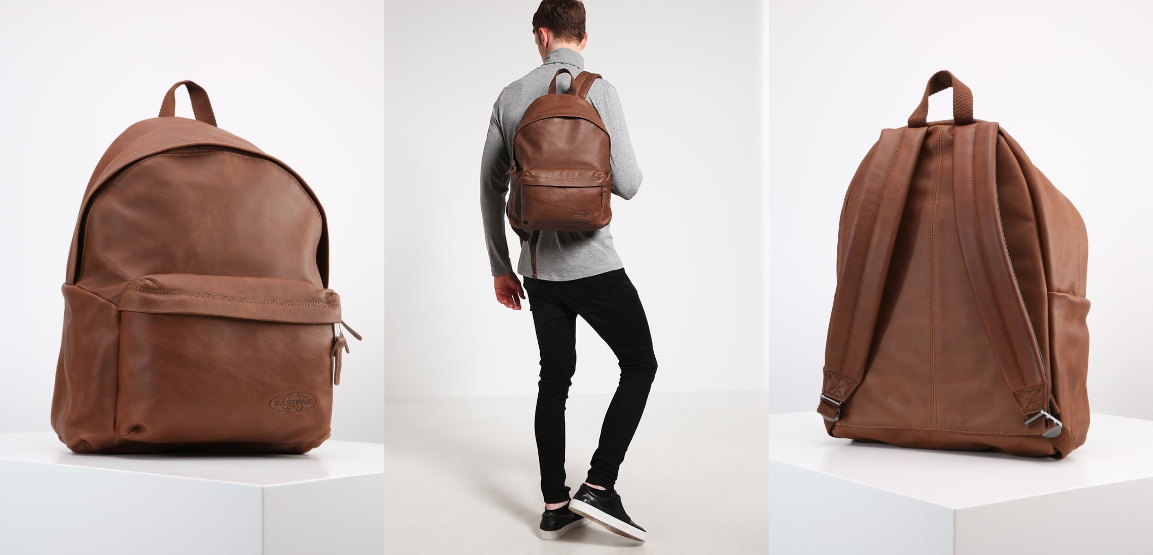 Eastpak PADDED PAK’R/LEATHER Plecak brownie leather