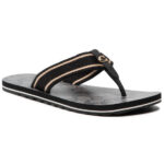 Coach Japonki Zoe Webbed Flip Flop C2978 Czarny