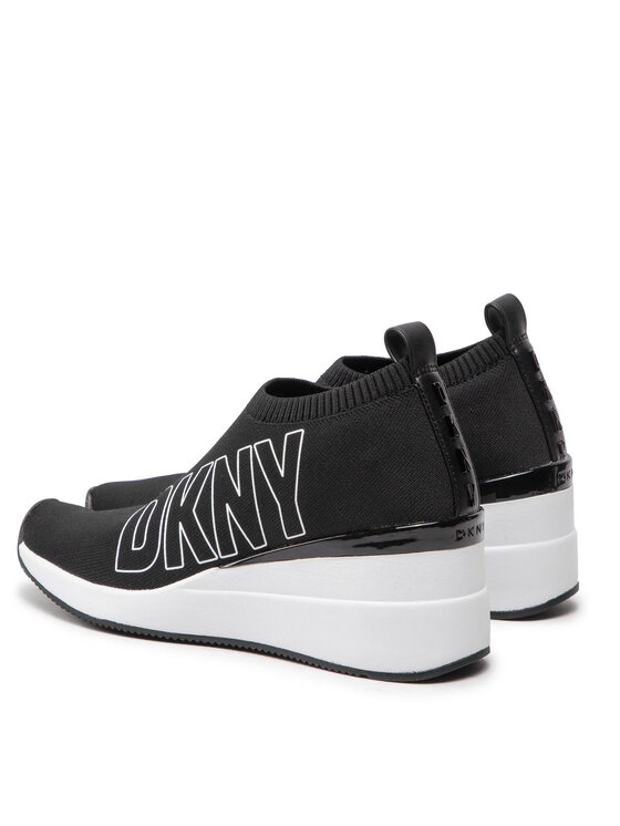 DKNY Sneakersy DKNY-Pavi-Slip On Wedge Czarny