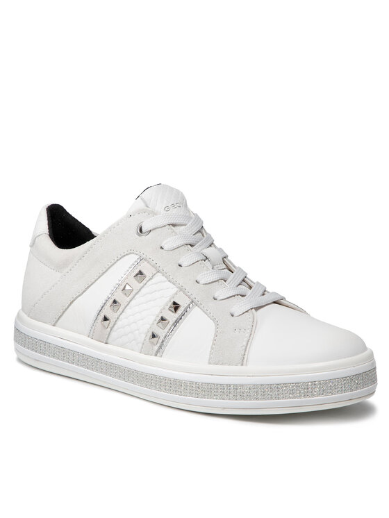Geox Sneakersy D Leelu’ C D16FFC 08522 C1352 Biały