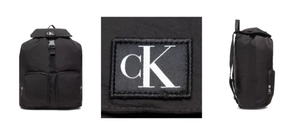 Calvin Klein Jeans Plecak City Nylon Flap Bp40 Czarny