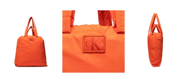 Calvin Klein Jeans Torebka City Nylon Sq Rev Tote38 K60K610021 Pomarańczowy