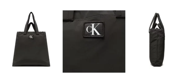 Calvin Klein Jeans Torebka City Nylon Sq Rev Tote38 K60K610332 Czarny