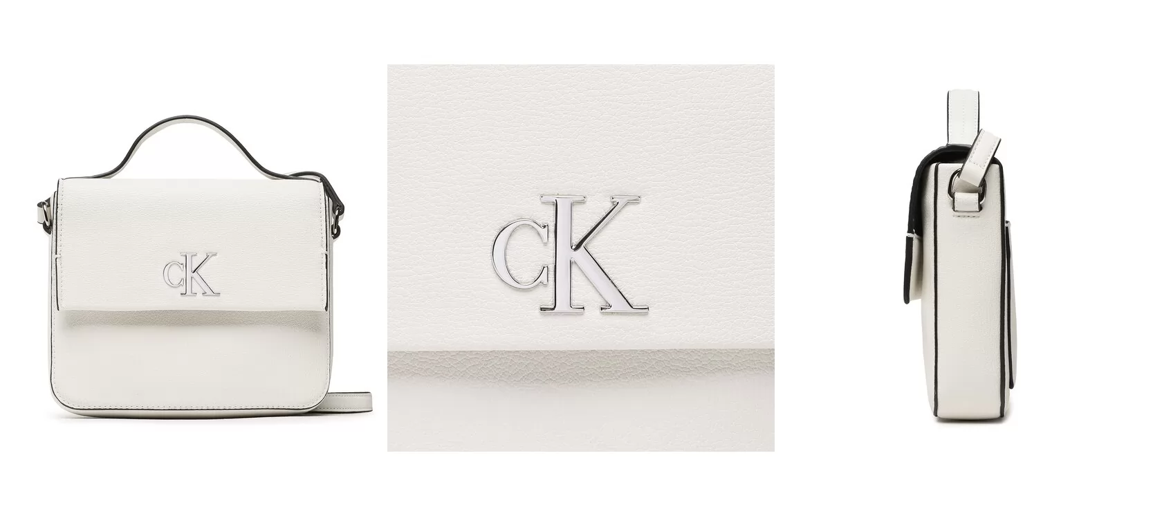 Calvin Klein Jeans Torebka Minimal Monogram Boxy Flap Cb19 K60K610330 Beżowy
