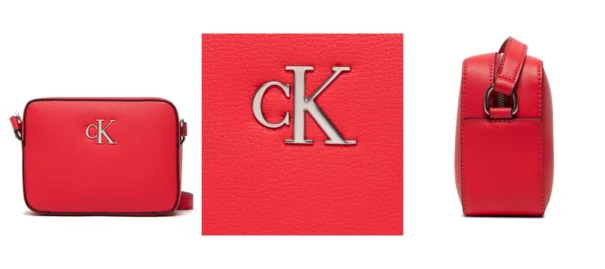Calvin Klein Jeans Torebka Minimal Monogram Camera Bag/8 K60K610085 Czerwony