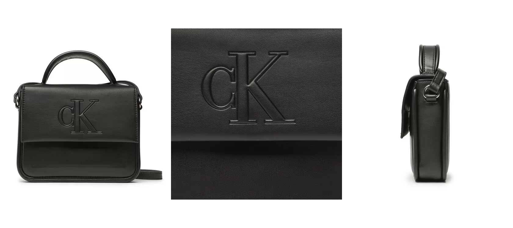 Calvin Klein Jeans Torebka Sculpted Boxy Flap Cb19 Pipping K60K610306 Czarny