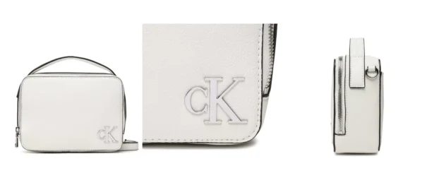 Calvin Klein Jeans Torebka Minimal Monogram Camera Bag18 K60K610331 Biały