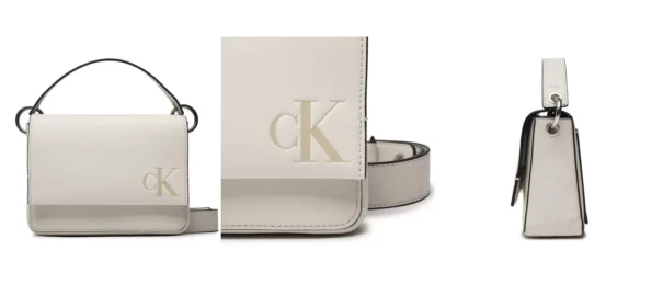Calvin Klein Jeans Torebka Sculpted Boxy Top Handle20 Mono K60K610067 Beżowy