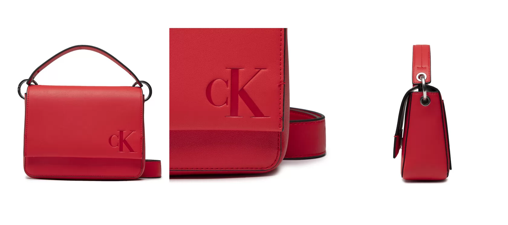 Calvin Klein Jeans Torebka Sculpted Boxy Top Handle20 Mono K60K610067 Czerwony