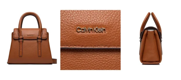 Calvin Klein Torebka Ck Elevated Satchel Mini K60K609851 Brązowy