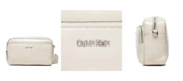 Calvin Klein Torebka Ck Must Camera Bag Lg Saffiano K60K609888 Beżowy