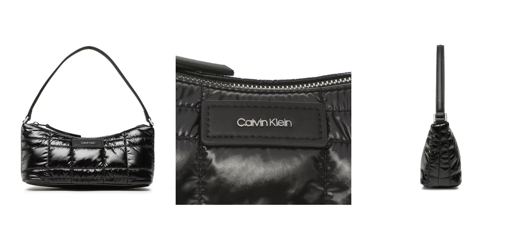 Calvin Klein Torebka Ck Must Nylon Shldr Bag Sm Quilit K60K609899 Czarny