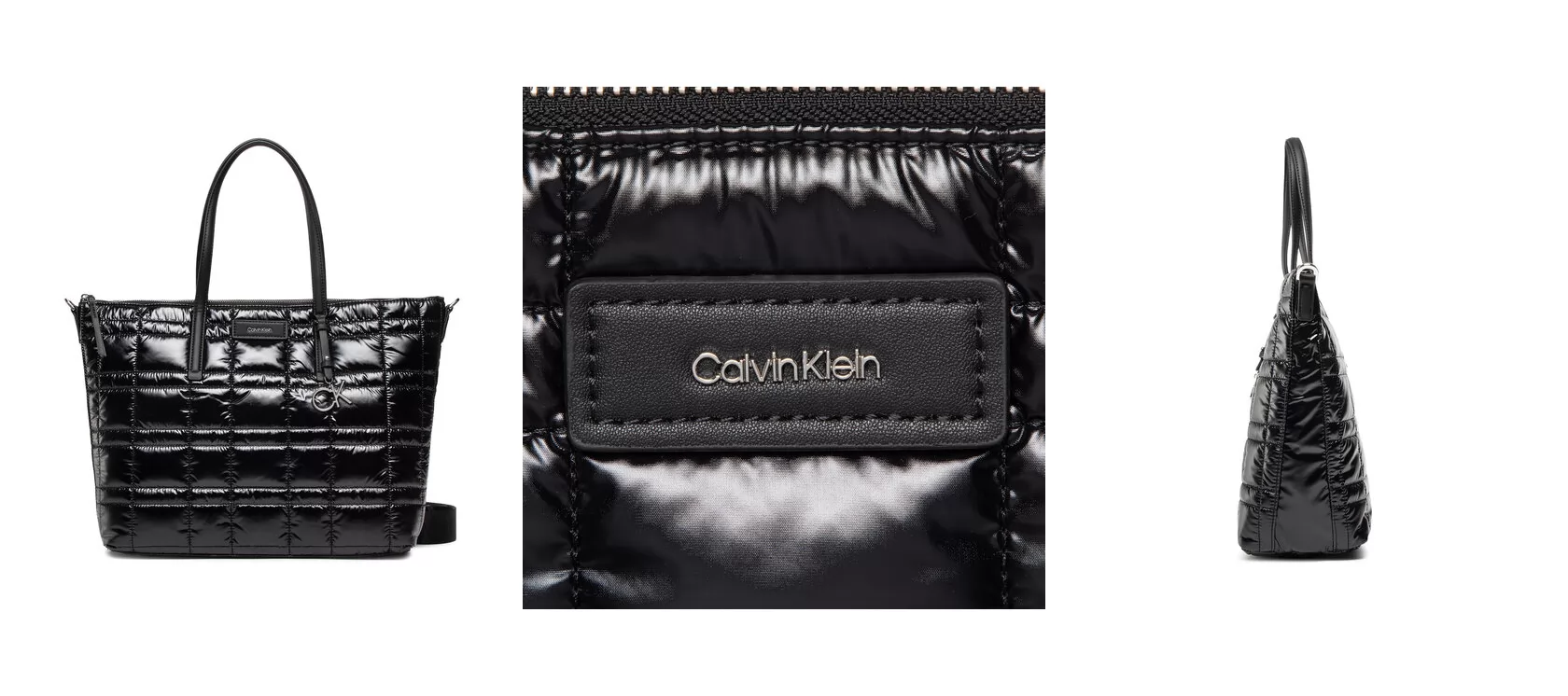 Calvin Klein Torebka Ck Must Nylon Shopper Quilt K60K609907 Czarny