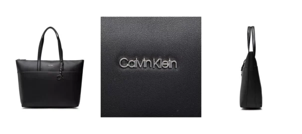 Calvin Klein Torebka Ck Must Shopper Lg W/Slip Pkt K60K609860 Czarny
