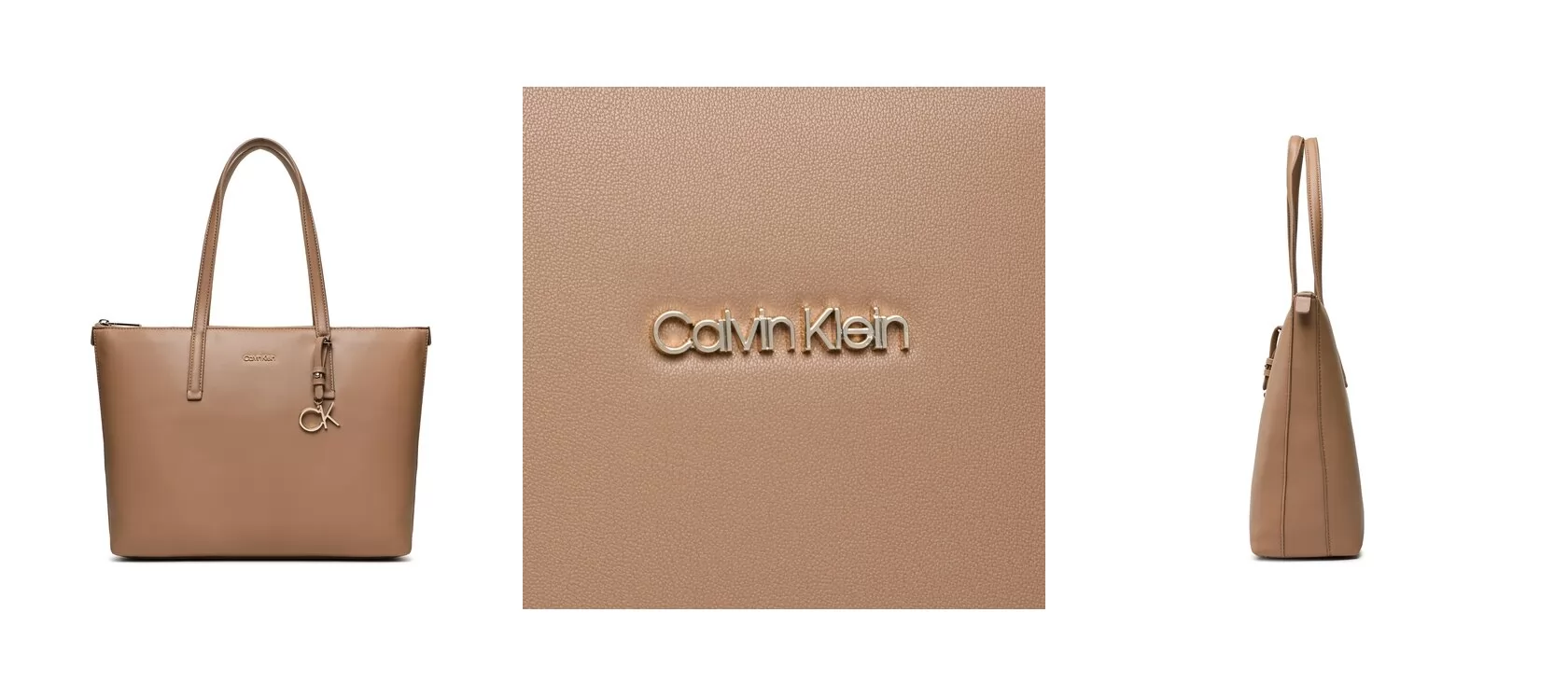 Calvin Klein Torebka Ck Must Shopper Md K60K609874 Beżowy