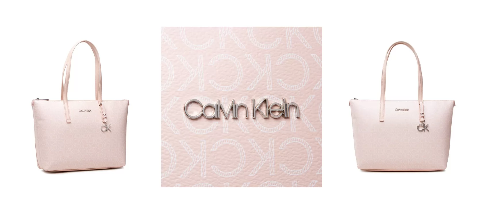Calvin Klein Torebka Ck Must Shopper Md Mono K60K609355 Różowy