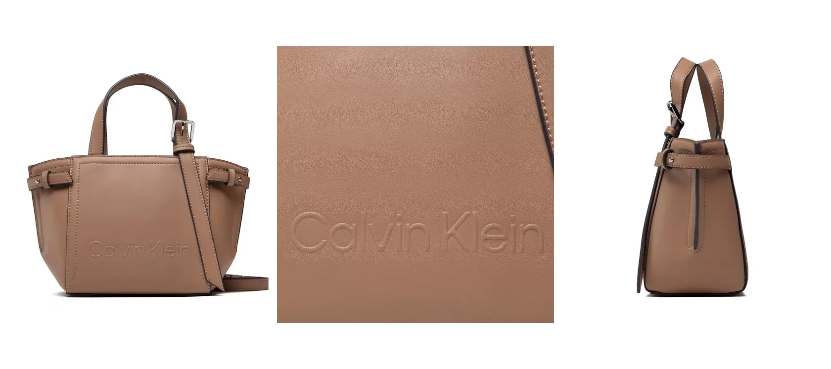 Calvin Klein Torebka Minimal Hardware Mini Tote K60K609847 Brązowy