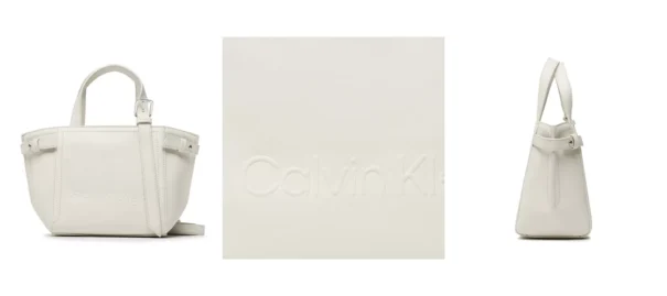 Calvin Klein Torebka Minimal Hardware Mini Tote K60K609847 Beżowy