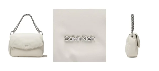 Calvin Klein Torebka Puffed Shoulder Bag K60K609854 Beżowy