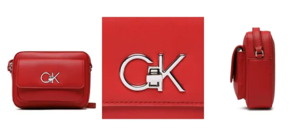 Calvin Klein Torebka Re-Lock Camera Bag With Flap K60K609114 Czerwony