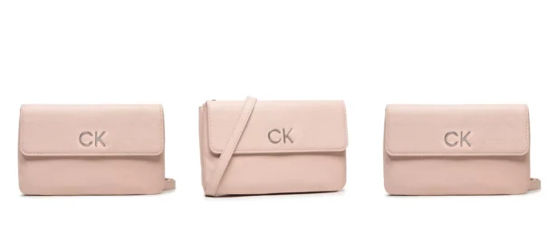 Calvin Klein Torebka Re-Lock Dbl Crossbody Bag Pbl K60K609140 Różowy