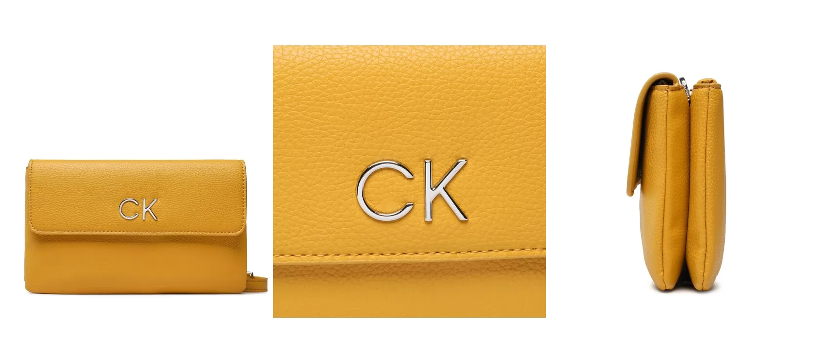 Calvin Klein Torebka Re-Lock Dbl Crossbody Bag Pbl K60K609140 Żółty