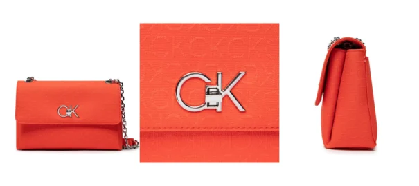 Calvin Klein Torebka Re-Lock Ew Cony Xbody Jacquard K60K609690 Pomarańczowy