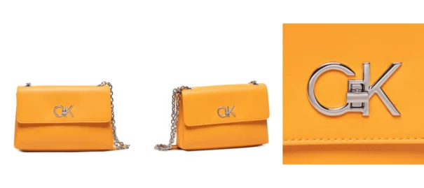 Calvin Klein Torebka Re-Lock Ew Cony Xbody K60K609583 Pomarańczowy