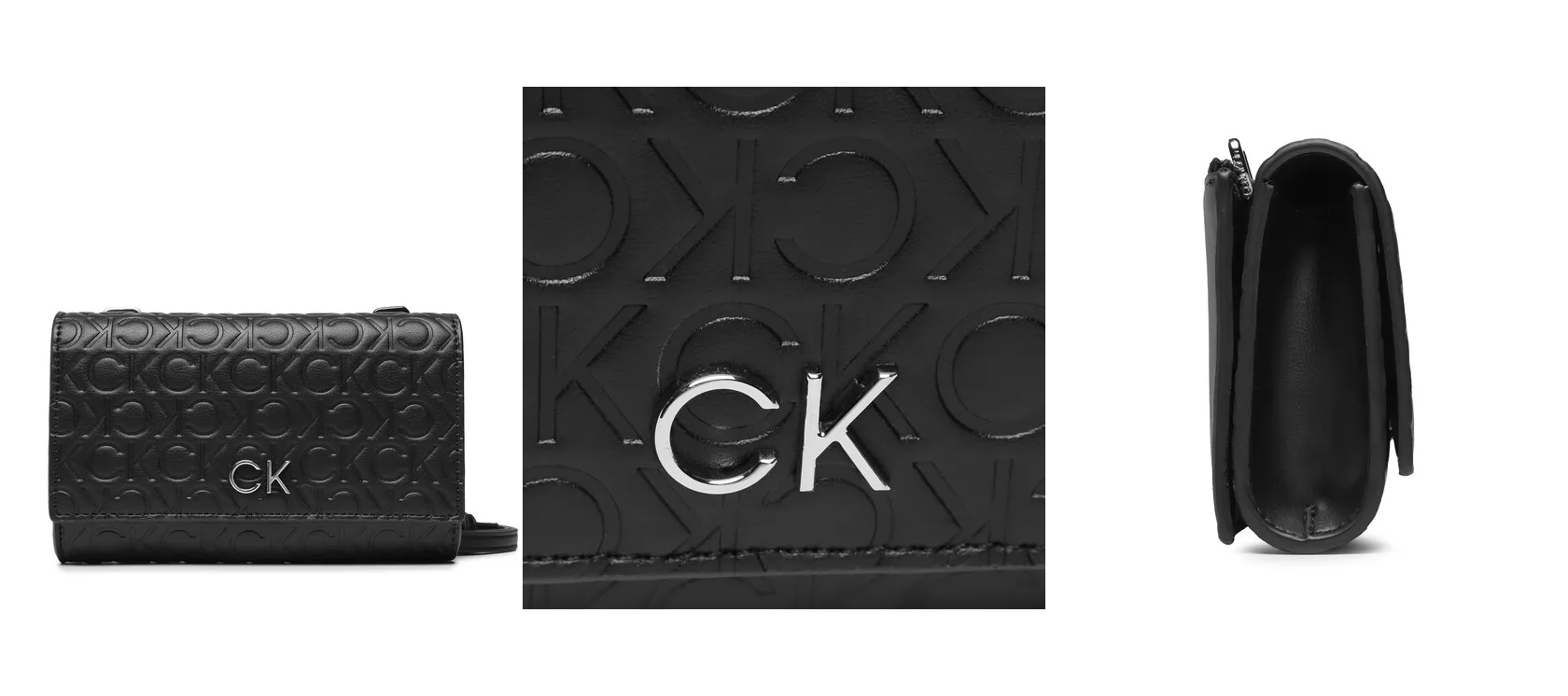 Calvin Klein Torebka Re-Lock Mini Bag Emb Mono K60K610232 Czarny