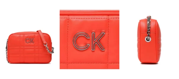 Calvin Klein Torebka Re-Lock Quilt Camera Bag K60K609859 Czerwony