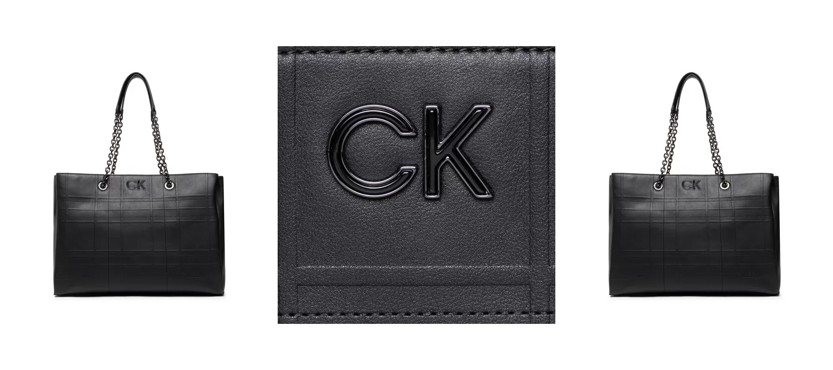 Calvin Klein Torebka Re-Lock Tote Quilt K60K609689 Czarny