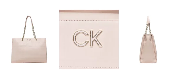 Calvin Klein Torebka Re-Lock Tote Quilt K60K609689 Różowy