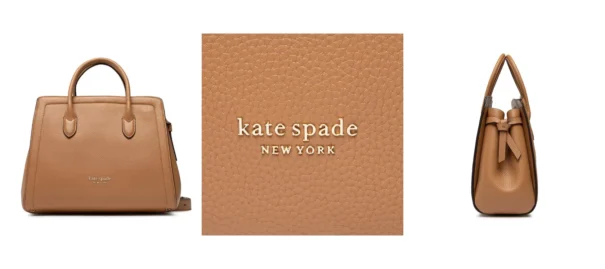 Kate Spade Torebka Knott Pebbled Leather Medium S PXR00398 Brązowy