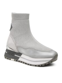 Liu Jo Sneakersy Maxi Wonder Elastic Sock 51 BF2109 TX234 Srebrny