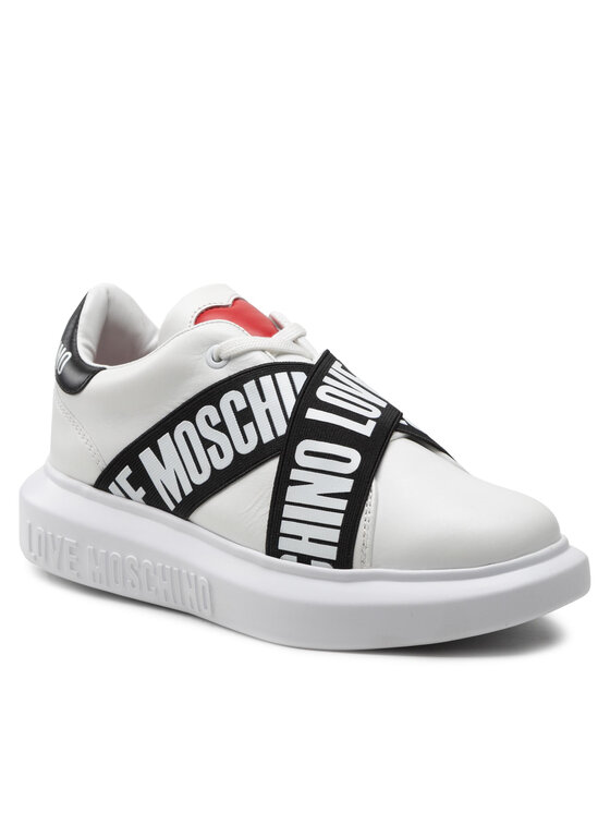 LOVE MOSCHINO Sneakersy JA15264G1FIA110A Biały