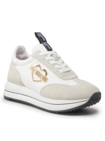 LOVE MOSCHINO Sneakersy JA15354G1FIN210A Beżowy