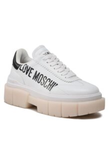 LOVE MOSCHINO Sneakersy JA15666G1GIA110A Biały