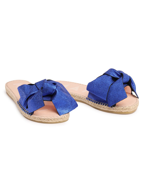 Manebi Espadryle Sandals With Bow O 1.6 J0 Niebieski