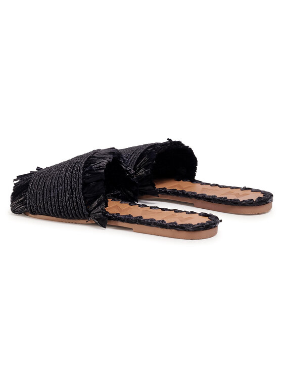 Manebi Klapki Leather Sandals S 1.6 Y0 Czarny