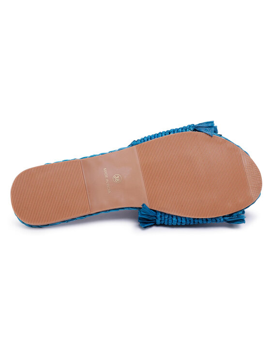 Manebi Klapki Leather Sandals S 1.9 Y0 Niebieski