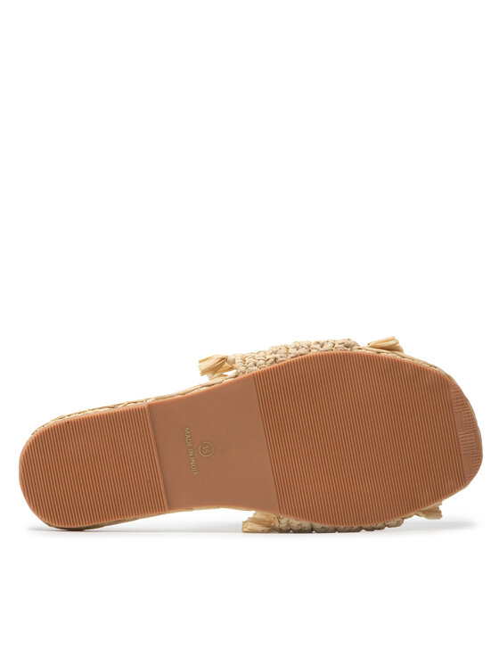 Manebi Klapki Leather Sandals S 4.6 Y0 Beżowy
