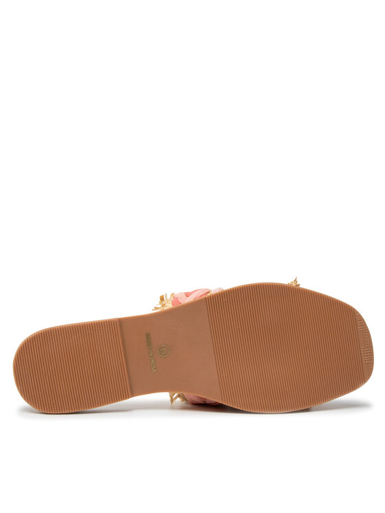 Manebi Klapki Leather Sandals S 8.3 Y0 Różowy