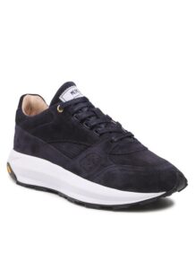 Mercer Amsterdam Sneakersy The Racer Lux Suede ME223011 Granatowy