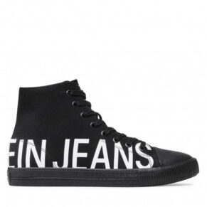 Trampki Calvin Klein Jeans – Vulcanized Mid Sneaker Logo YM0YM00276 Triple Black 0GJ