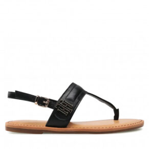 Sandały TOMMY HILFIGER – Hardware Th Flat Leather Sandal FW0FW05912 Black BDS