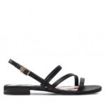 Sandały TOMMY HILFIGER – Strappy Flat Sandal FW0FW06480 Black BDS