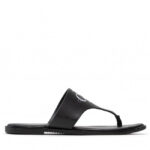 Japonki CALVIN KLEIN JEANS – Flat Sandal Toe Slide Lth YW0YW00538 Black BDS