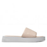 Klapki CALVIN KLEIN – Flatform Slide – Canv Mono HW0HW00893 Sand Mono 0LD