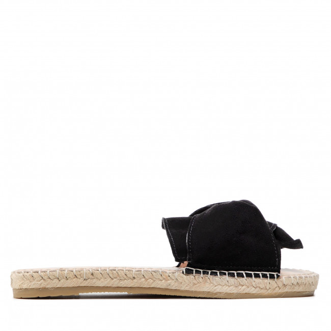 Espadryle MANEBI – Sandals With Knot K 1.0 Black Soft Suede