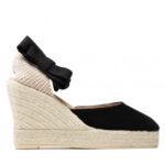 Espadryle MANEBI – Wedge Valenciana K1.0 WV Black Soft Suede